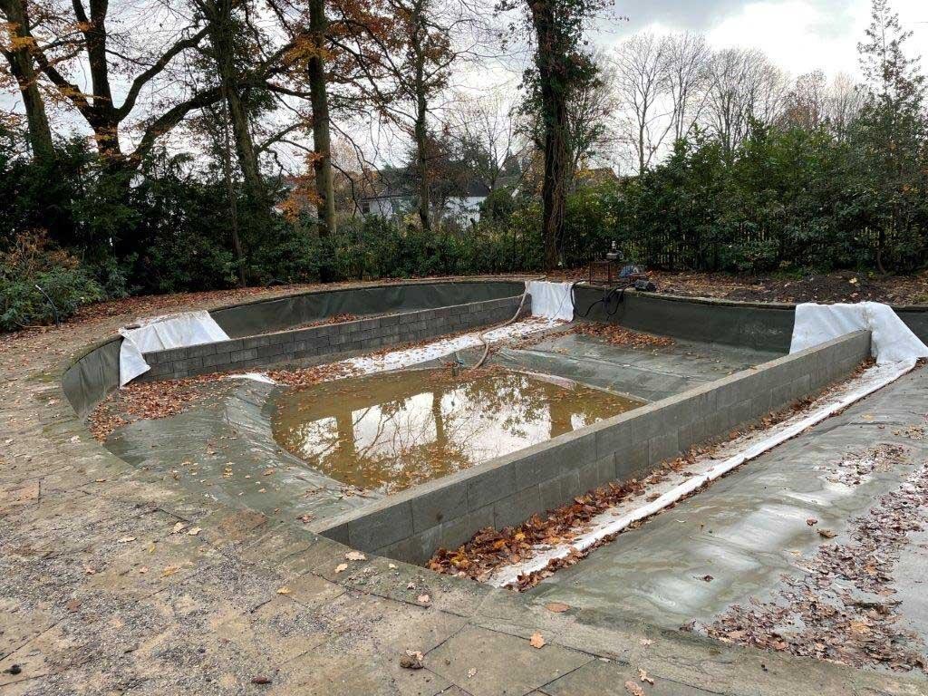 Before picture with old pond