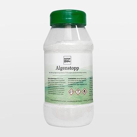 The Biotop Algae Stop Powder is an effective remedy for controlling algae in your pond.