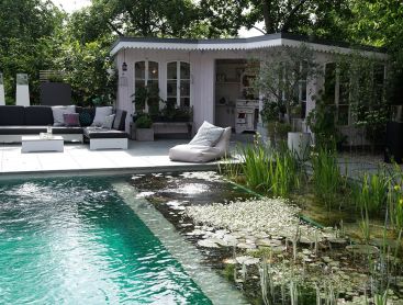 natural pool in swedish design