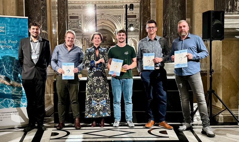 Happy winners of the Biotope Design Award